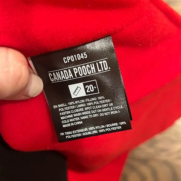 💕x3HP💕Red Canada Pooch dog winter coat - Picture 12 of 14